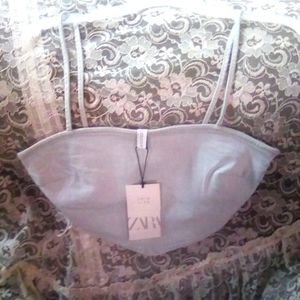 Zara Denim Bandana Crop Top. NEW with TAG. SIZE M.